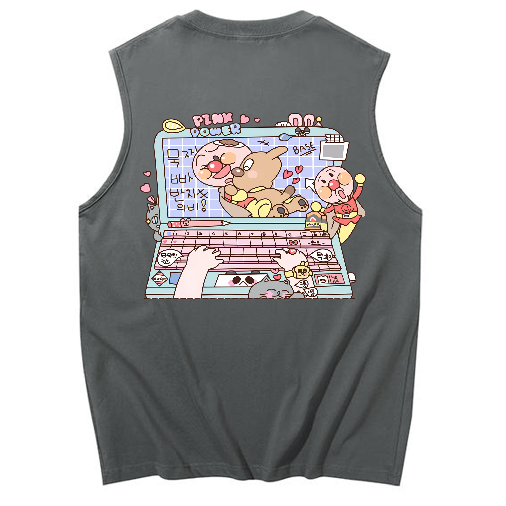 （画像用） アンパンマン Anpanman コットン100％タンクトップ（背面プリント）